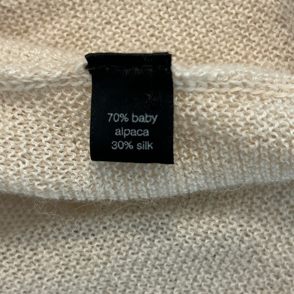 Peruvian Connection baby alpaca and silk open knit long cardigan - Picture 7 of 8